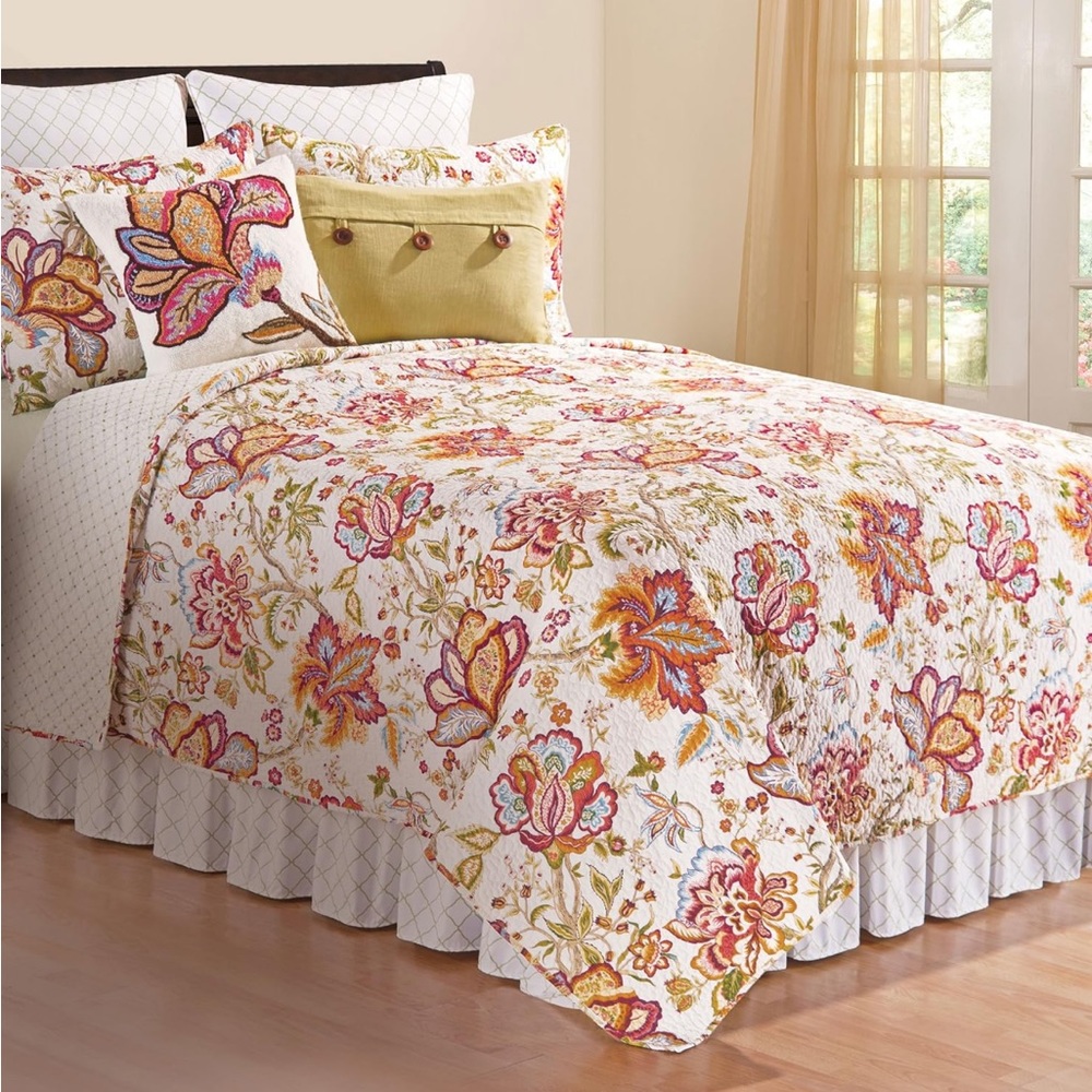 C&F Home Bethany Floral 3 Piece Full Queen Quilt Set Full/Queen #2